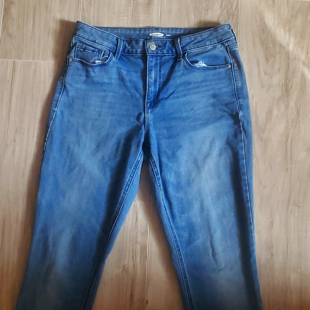 Old navy blue jeans